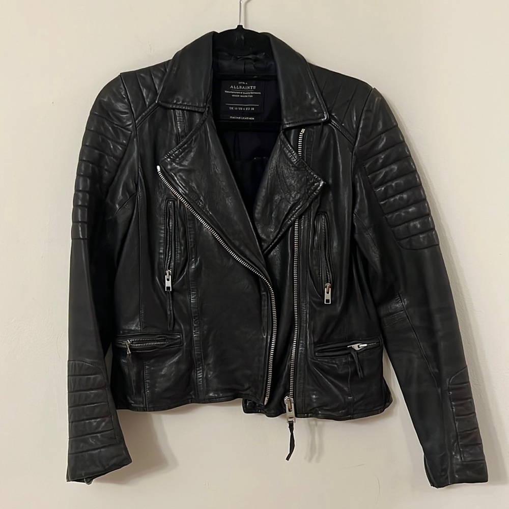 All saints leather motorcycle jacket